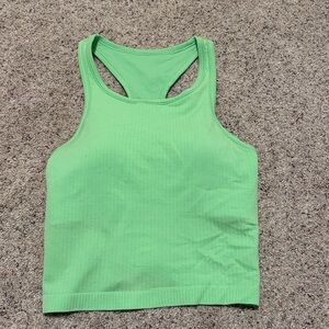 Lululemon Ebb to Street Racerback Crop Tank Top - Lime Green